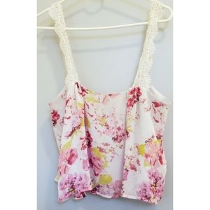 Ninas by Stone Cold Fox top floral crochet straps Medium